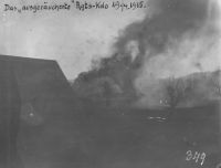 Regimentskommando ausgebrannt 19 4 1915